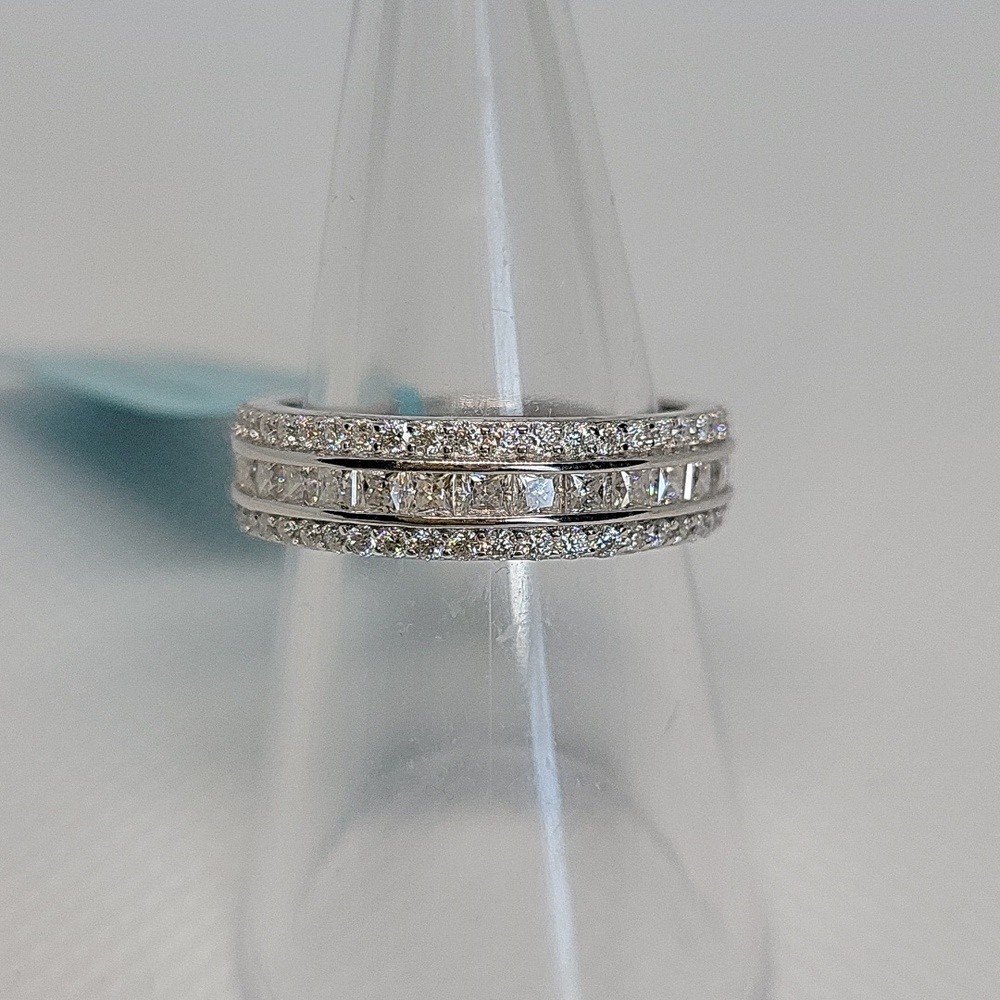 Stunning Three Row Moissanite Eternity Band - Picture 5 of 6